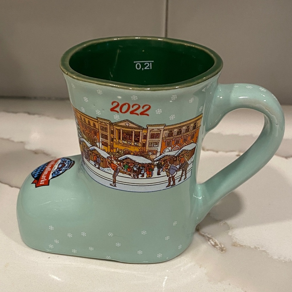 Carmel Christkindlmarkt 2022 Ceramic Boot Mug Indiana Christmas Market Souvenir - Picture 3 of 10